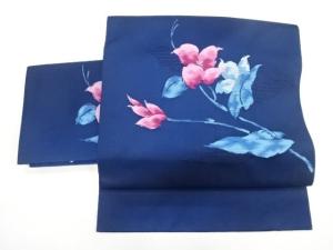 花更紗模様織り出し　作り帯